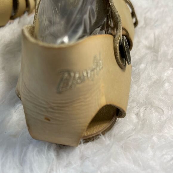 Blowfish Malibu beige faux leather and canvas lace up flats size8 - Picture 10 of 10